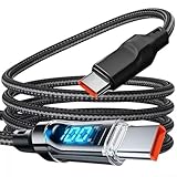 USB-C auf USB-C-Ladekabel für Camp Snap CS-8, 120 W Schnellladung mit LED-Display, Nylonkabel,...