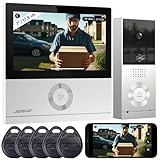 Somikon WLAN Türsprechanlage: WLAN-Full-HD-Video-Gegensprechanlage mit 17,8-cm-Touchscreen (7'),...