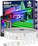 AILBTON 18M Outdoor LED Streifenleuchte wasserdicht,IP68 Außen LED Lichtband wasserfest mit...