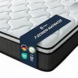 Zinus Hybrid Taschenfederkernmatratze 90x200cm - Härtegrad H2/H3 - Höhe 25 cm - Kühlende...