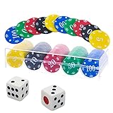 ulapithi Poker Chip Set 100 Stücke Pokerset Casino Plastik Spielchips Bingo Chips für Counting...