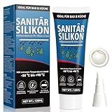 Sanitär Silikon 120ml transparent, schimmelresistent, gerucharm und schnell trocknend für...