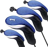 Golfschlägerhauben Driver Golf Club Headcover Set Wert 4 Stück, Langer Hals Schlägerkopfhüllen...