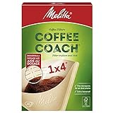 Melitta 6766425 Filtertüten Coffee Coach 1x4, braun, 40 Stück, Papier