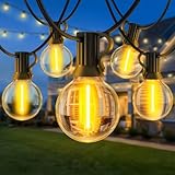 Lichterkette Außen Led Outdoor Strom - 20M 65FT G40 Glühbirnen Garten Balkon Beleuchtung Lights...