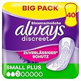 Always Discreet Inkontinenzeinlagen Für Frauen Normal 40 Stück Rundumschutz Unglaubliche...