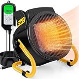 Gewächshausheizung mit Thermostat, 1500W, automatische Leistungssteuerung mit digitaler...