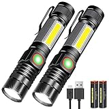 Karrong Taschenlampe LED Magnet USB Aufladbar Zoombar, Extrem Hell 3000 Lumen Klein Taschenlampen...