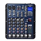 DJ Mischpult, 2PCS Mono 2 Stereo 16 DSP Audio Mixer Professionelle 6 Kanal Mischen DJ Konsole Tisch