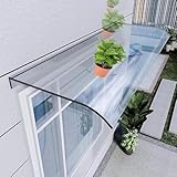 Unsichtbares Türvordach, UV-beständig, Polycarbonat-Markise, wasserdicht, für den Außenbereich,...