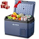AAOBOSI Kompressor Kühlbox 25L, Tragbare Elektrische Kühlbox 12V/230V, IPX4 Wasserdicht, -20°C...
