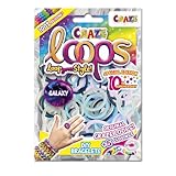 CRAZE loops BAG 100 - Loom Bänder Nachfüllpack mit 100 Gummibänder & 5 Verschlüsse -...