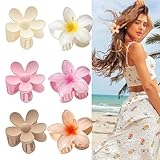 Nayyana 6er-Pack Blumen-Haarspangen für Frauen, Preppy-Blumen-Krallenklammer, hawaiianische...