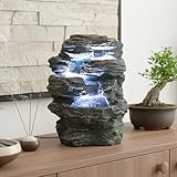 Arnusa Springbrunnen Niagara mit LED Beleuchtung IN-&Outdoor Zimmerbrunnen Gartenbrunnen...