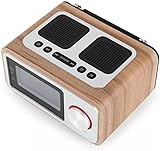 XinQing Lautsprecher Retro Tragbarer Radiowecker Mini Bluetooth Lautsprecher Digital FM Radio...
