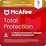 McAfee Total Protection 2026 (3 Geräte), 15 Monate Amazon Exklusiv | Virenschutz, VPN,...