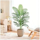 Künstliche Areca Palme 120cm - Kunstpalme wie echt im Topf, UV-beständig für Innen & Außen -...