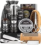Aufgerüstet Bartpflege Set für Männer Bart Wachstum Pflege & Trimmen mit Haarspülung Bartöl,...
