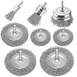 8-Teilig Drahtbürsten Set für gründliche Reinigung 1/4-Zoll-Schaft zur Reinigung von Rost...