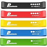 Panathletic Fitnessbänder, 5er Set – 5 Verschiedene Stärken, Übungsanleitung, eBook auf...