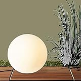 Lightbox Gartenlampe mit Strom - hochwertige Outdoor Lampe, Lichtkugel mit Erdspieß, Ø 60cm, 1x...