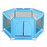 Laufstall faltbar Playpen 128×110×65 cm Sechseckiger Laufgitter Playpen Baby mit...
