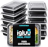 Igluu Meal Prep Boxen mit Deckel (10er-Pack) - wiederverwendbar, mikrowellen-, gefrier-,...