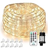 Nurkoo 10m LED Lichtschlauch, 240 LEDs Lichterschlauch IP65 Wasserfest, Lichterkette Strombetrieben...