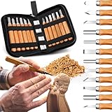 Cisivis Holzschnitzwerkzeug set, 12PCS Schnitzmesser mit Schärfstein, Geeignet für Erwachsene und...