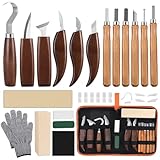 Holz Schnitzwerkzeug Set,Schnitzset mit 12 Schnitzmesser,Schnitzwerkzeug Holz für...