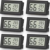 6er Set Vaikby Digital Indoor Thermometer Hygrometer, LCD Room Hygrometer Innen, Temperature...