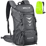 SPGOOD Wanderrucksack 40L/50L,Herren Damen Trekkingrucksäcke mit Regenhülle,Leicht Hiking...