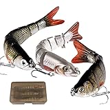 MEJOSER Wobbler Set 3 Stück Jerkbait Kunstköder Set Swimbait Hardbait Angelköder in 3 Länge...