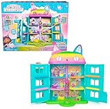 DREAMWORKS GABBY'S DOLLHOUSE - 15-teiliges Purrfect Party Puppenhaus Spielset im Regenbogen-Look,...