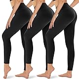 Gayhay 3er Pack Leggings Damen High Waist Schwarz Sportleggins Lang Fitness Bauchweg Yoga...