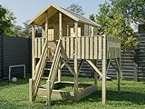 Prestige Garden Stelzenhaus Big House XL | 288,5x292,7x322,7 cm | KDI Kiefernholz | Mit Sandkasten,...