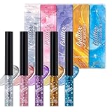 Glitzer Mascara - 5 -Farben -Diamant -Mascaras -Set, Mascara | Wimpernverlängerung - perfekt für...