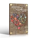 Xinkfir Hochzeitsgeschenk für Brautpaar Holz Hochzeitskarte, Originelle Hochzeit Geldgeschenke...