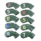 10 Teile/Satz Golf Eisen Abdeckung Abdeckungen Farbe PU Leder Club Mit Große Anzahl Protektoren...