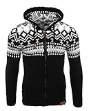 Reslad Herren Grobstrick Norweger Pullover Winter Strickjacke Kapuzenpullover RS-3104 (L,...