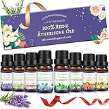 Ätherische Öle Set, 8x10ml Duftöl GeschenkSet - 100% Naturrein Rein Aromatherapie Aroma Öl für...