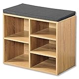 Kesper | Schuhschrank mit Sitzkissen, Material: Faserplatte, Maße: B51,5 x H48 cm x L29,5 cm,...