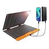 20W Solar Ladegerät, Flexsolar Solarpanel Faltbar 2-Port(USB-A,USB-C) Solarpanel,Tragbares,...