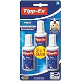 Tipp-Ex Rapid, Korrekturflüssigkeit, hochwertige Korrekturflüssigkeit, hervorragende Deckkraft, 20...