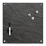 Zeller 11688 Memobord Schiefer, Glas, Anthrazit