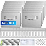VEVOQIM 14ER Set Dibond und Acrylglas Aufhängung,(8×6cm)Bildaufhänger...