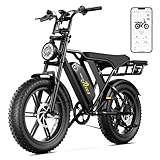 SISIGAD E Bikes Mountainbike Fatbike 20 Zoll Elektrofahrrad Herren Damen Elektro Fahrrad mit LCD...