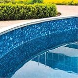 poolomio® Poolinnenfolie blau Marmor für Rundbecken 360 x 110 cm | 0,35 mm Stärke | Innenhülle...