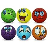 HC-Handel 6 x Stressball Streßball Knautschball Antistressball lustige Gesichter Softball Sortiert...