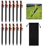 Newofview Camping Heringe,12 Stück Ultralight Heavy Duty Aluminium Legierung Zelt Stakes Pegs Nails...